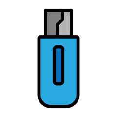 Usb Vector Filled Icon Design