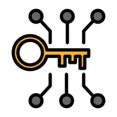 Encryption Vector Filled Icon Design