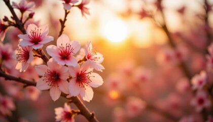 Obraz premium Blossoms in golden light