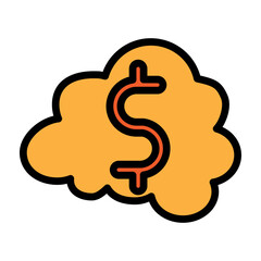 Behavioral Finance Vector Filled Icon Design