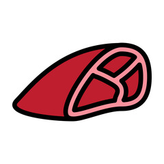 Beef Vector Filled Icon Design