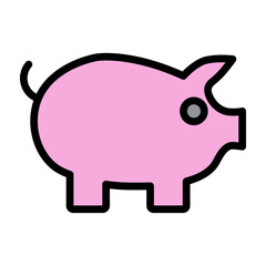 Pork Vector Filled Icon Design