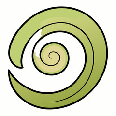 vector illustration of a green spiral