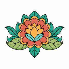 vector illustration of lotus flower