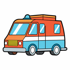 vector ambulance car