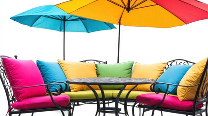 Vibrant Outdoor Lounge Furniture with Cushions