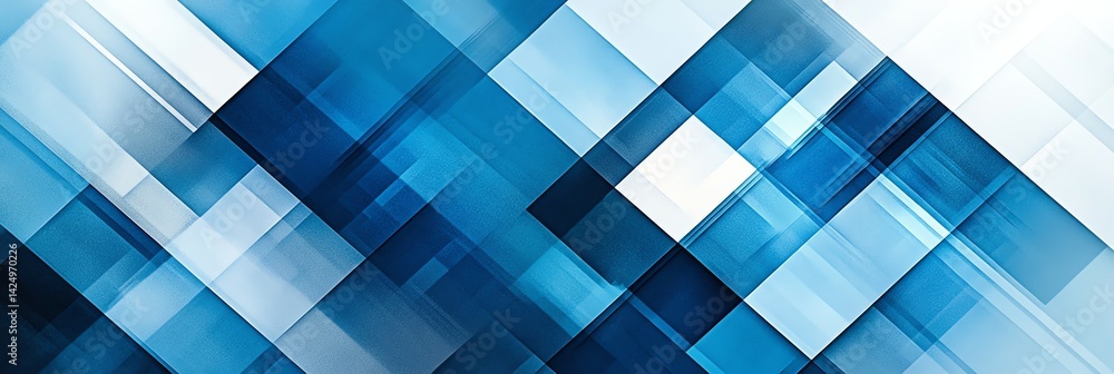 Poster geometric blue shapes abstract background for presentation or web design