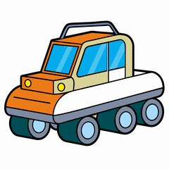 Naklejka premium vector illustration of a truck