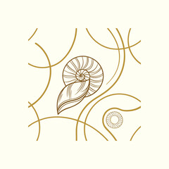 Elegant Floral Line Art with Butterfly – Seamless Decorative Pattern Design