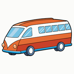 van isolated on white