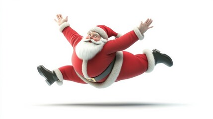 Vibrant Santa Illustration with White Background