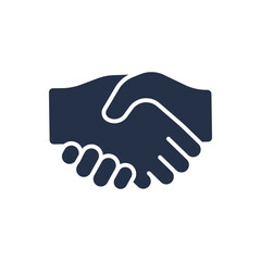 Obraz premium Handshake icon. Solid glyph series icon