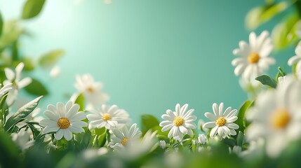 Colorful Spring Flowers Blooming in a Meadow Aerial View