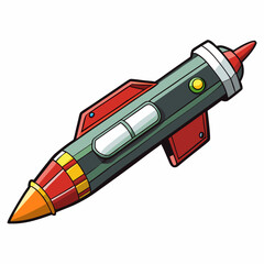 rocket isolated on white