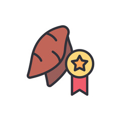 Best cassava colored icons, minimalist vector illustration ,simple transparent graphic element .Isolated on white background