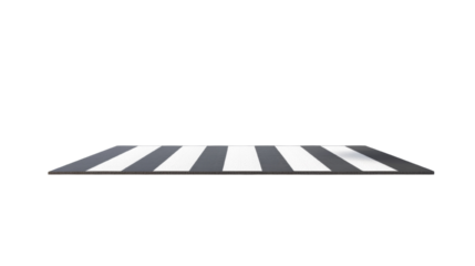 Pedestrian crossing painted monochrome pattern on black background render