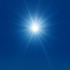 Fototapeta premium Bright starburst against a deep blue backdrop