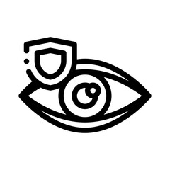 eye protection line icon