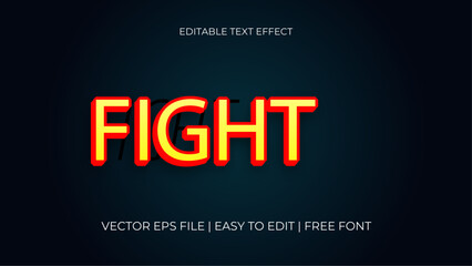 Fight editable text effect template