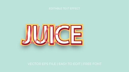 Obraz premium Editable text effect in cute juice layer effect style