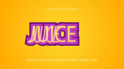 Obraz premium Juice comic style text effect