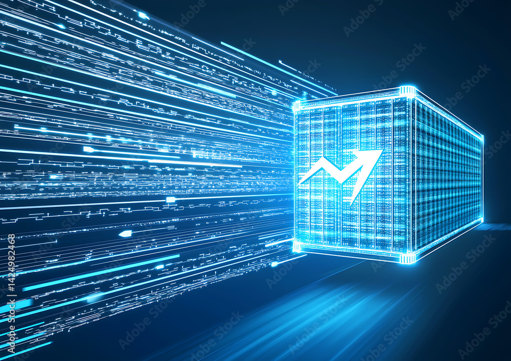 Poster fast-paced digital transformation global data markets infographic visualization digital landscape dy