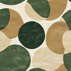 Abstract Circle Pattern Earth Tones Seamless Design for Textile Background