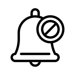 muted bell line icon