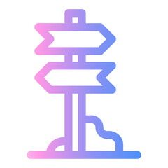 beach Line Gradient Icon