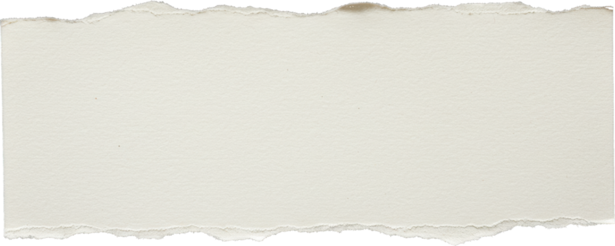 Torn off white paper with rough edges