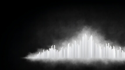 Fototapeta premium Dark grainy banner background white black gradient abstract poster header cover backdrop design, glowing noise texture effect