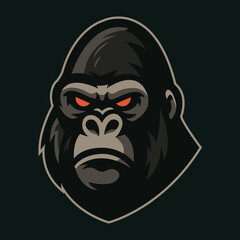 Gorilla Head Mascot Vector Logo