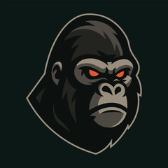 Gorilla Head Mascot Vector Logo