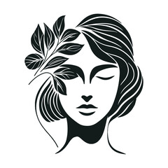 The Outline Of A Beautiful Lady With White Background