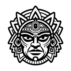 A solid style icon of hopi mask symbol