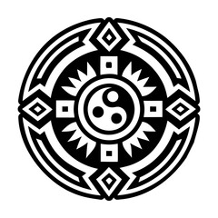 A filled style icon of dual spirit symbol