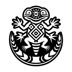 A filled style icon of gila monster symbol