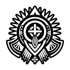 A filled style icon of hopi prayer symbol