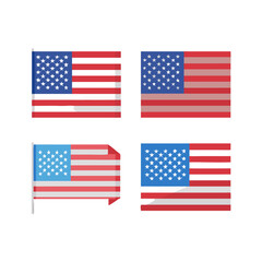 united states of America flag set