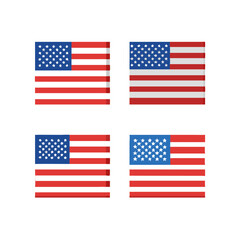 united states of America flag set