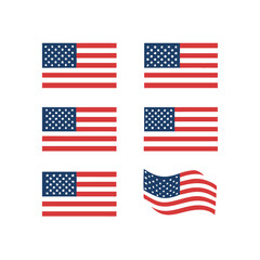 united states of America flag set