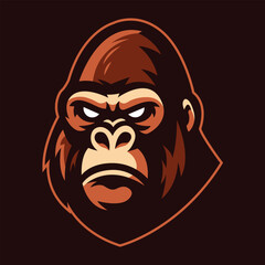 Gorilla Head Mascot Vector Logo