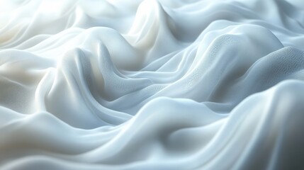 Fototapeta premium Abstract White Fabric Texture with Soft Folds and Subtle Lighting