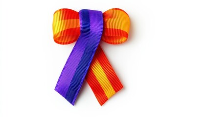 Colorful Ribbon on White Background for Creative Use