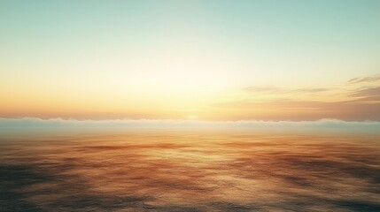 Obraz premium Tranquil sunset over a hazy landscape