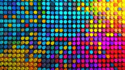 Colorful Display of Circular Shapes in Vibrant Hues Creating a Captivating Abstract Pattern