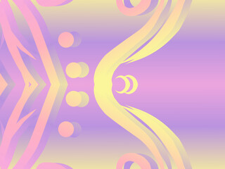 Obraz premium luxury traditional Indonesian Dayak batik design with aesthetic gradient background 