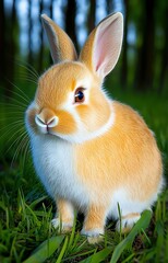 Fototapeta premium rabbit in the grass