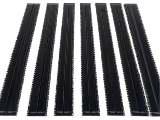 Abstract Geometric Lines Composition with Black Stripes Isolated on Transparent Background
