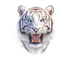 Obraz premium White Tiger Portrait